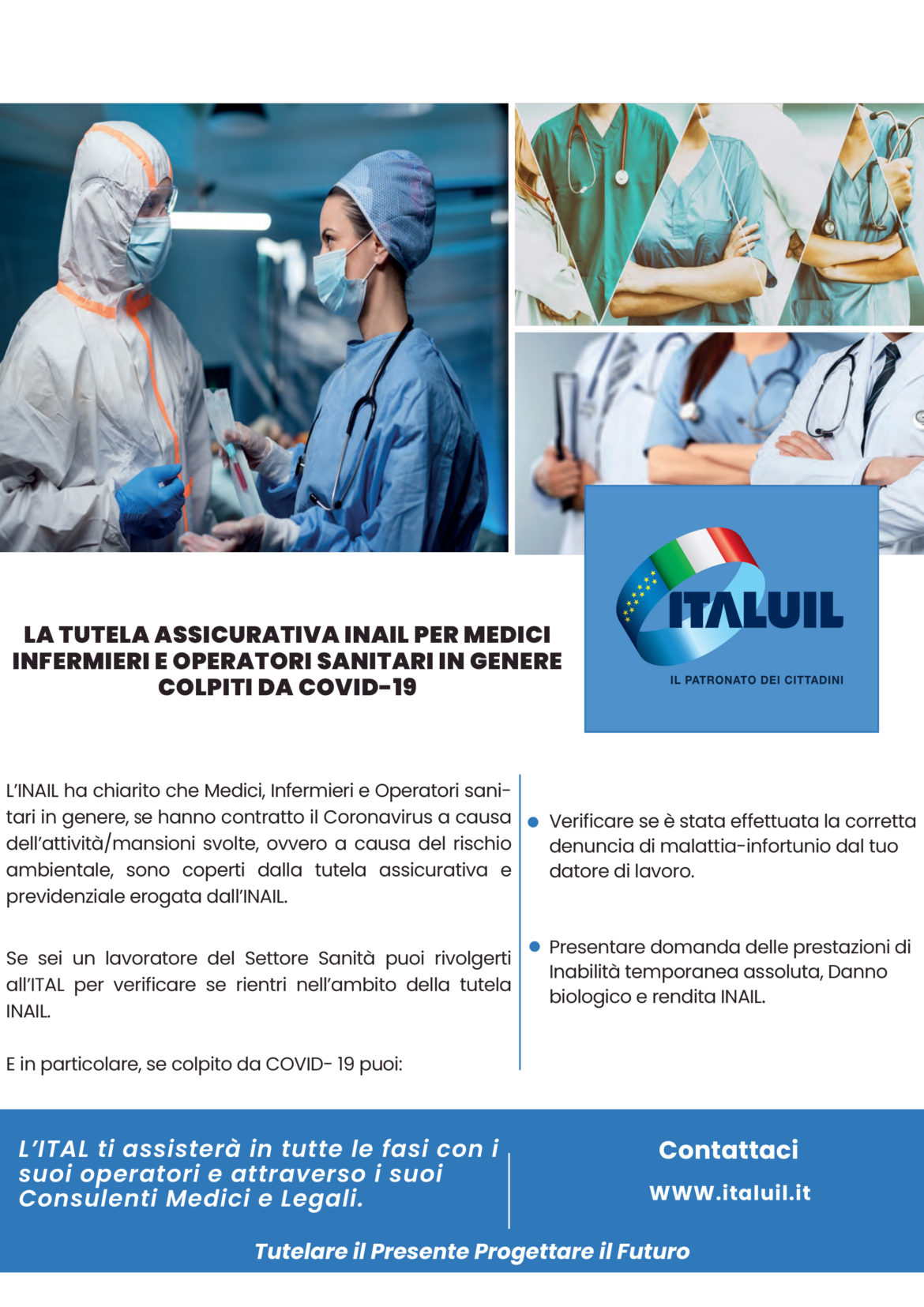 Ital Uil: assistenza medici e infermieri che hanno contratto il Covid-19