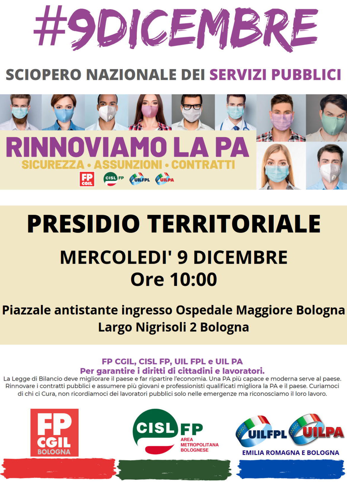 Uil Fpl – UilPa (Bo): sciopero pubblico impiego