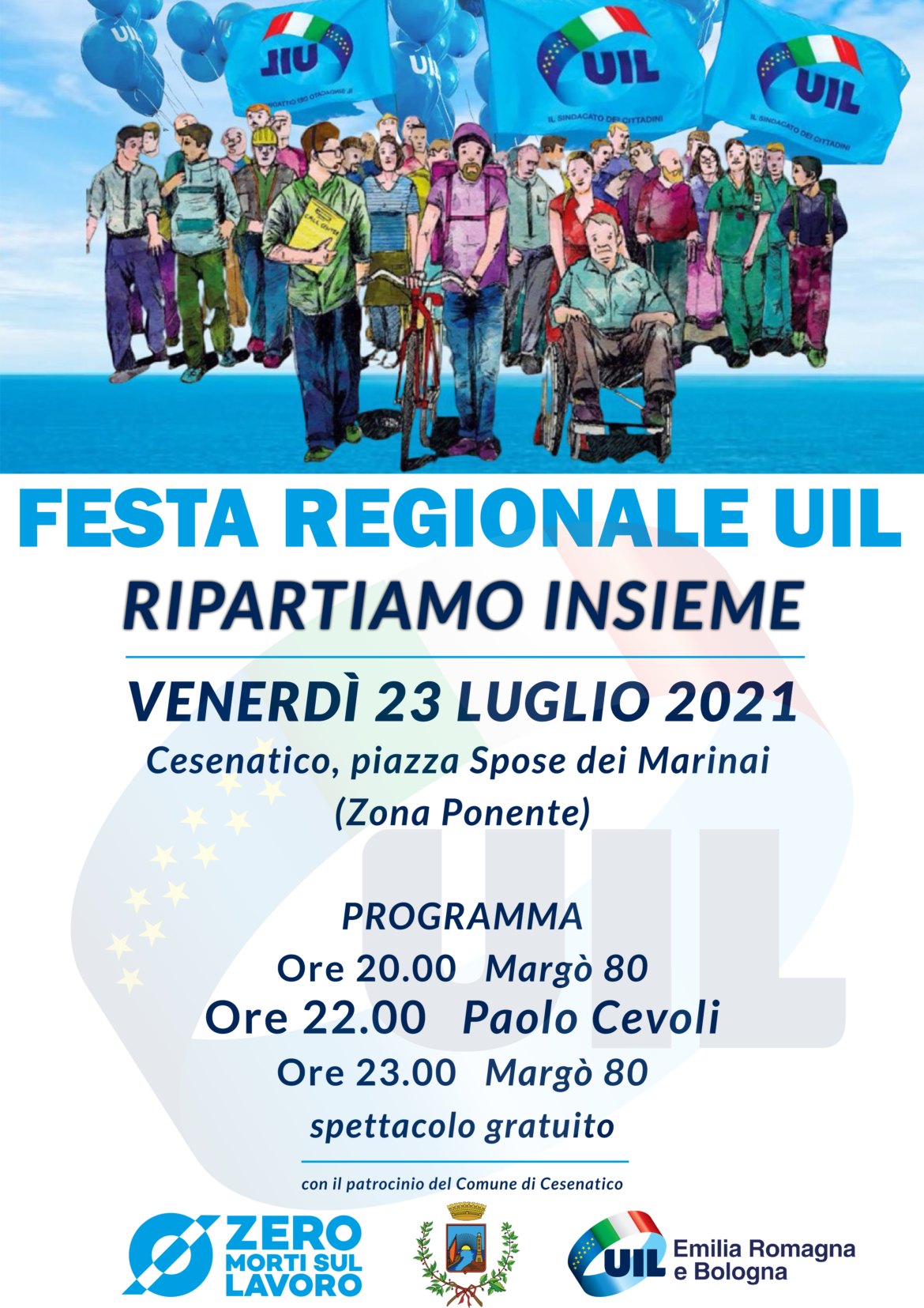 Festa Uil ER: 23 luglio a Cesenatico. Qui il programma della giornata
