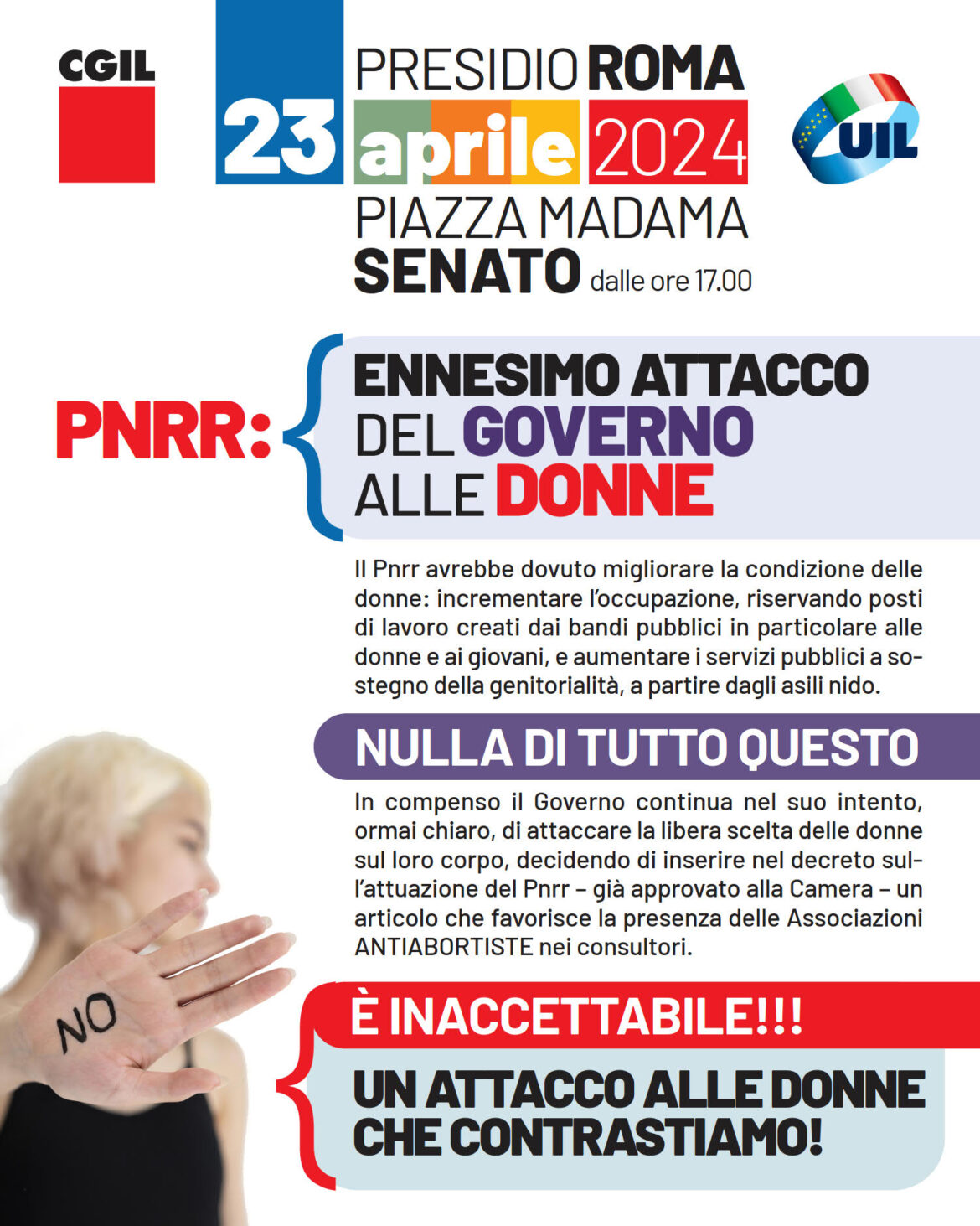A difesa delle donne: presidio a Roma il 23 aprile