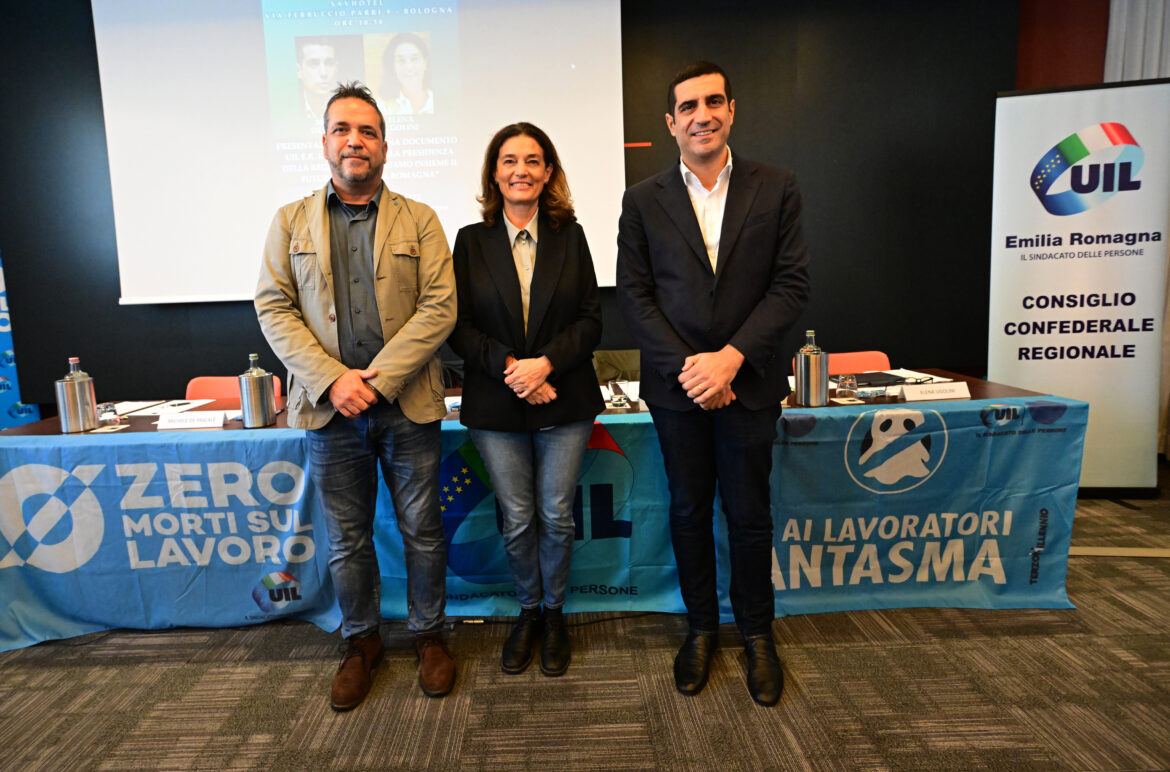 Elezioni ER: incontro, organizzato dalla UIL ER, tra i candidati Michele De Pascale ed Elena Ugolini. Foto Gianni Schicchi