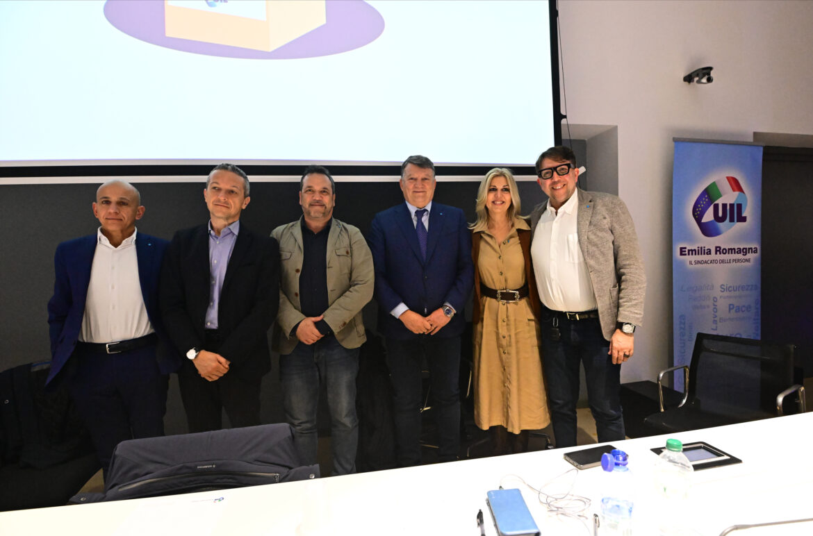 Uil ER – Rsu 2025: le foto della presentazione dei candidati con Bombardieri (Uil) – Foto: Gianni Schicchi
