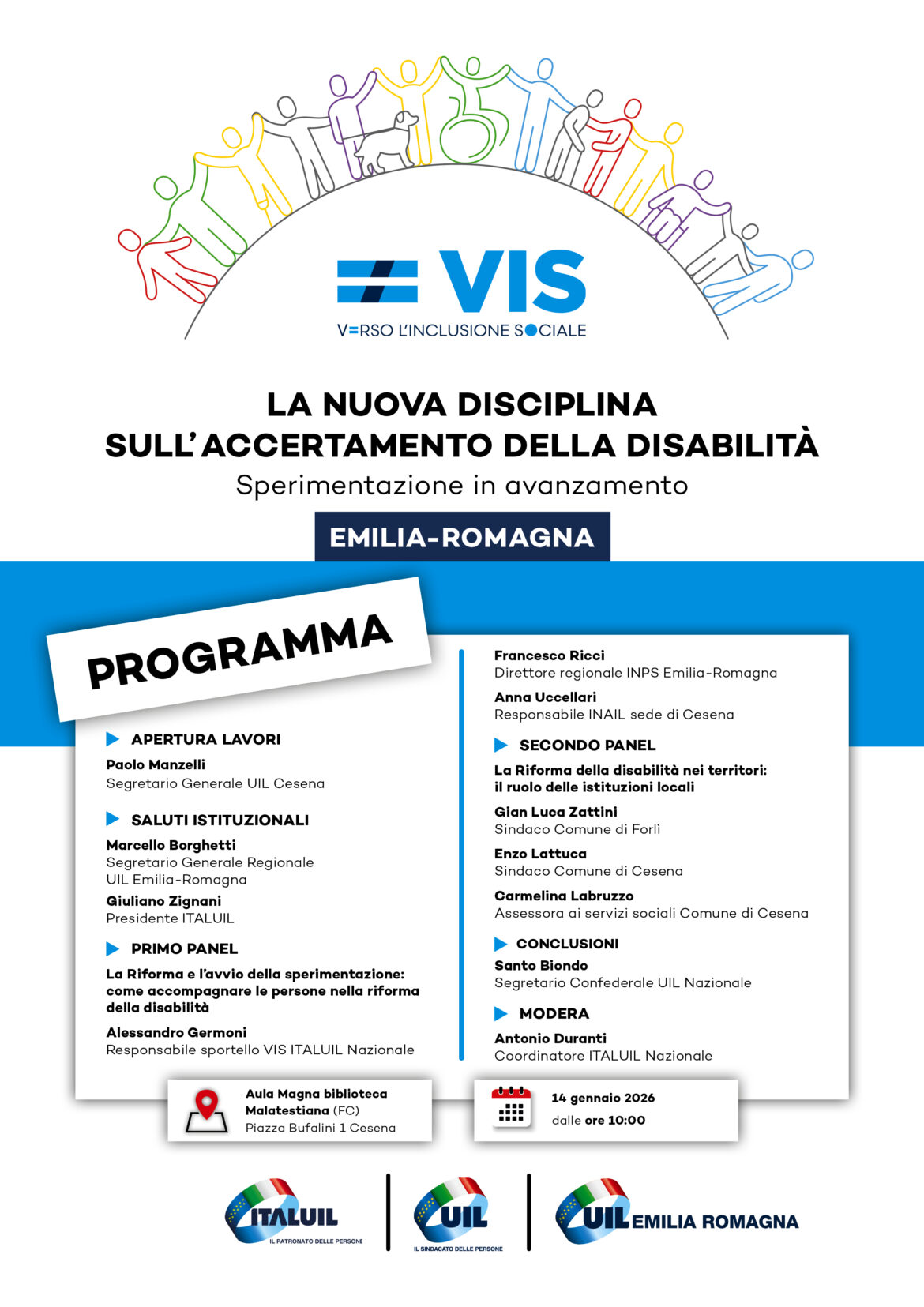 La nuova disciplina sull’accertamento delle disabilità: convegno 14 gennaio a Cesena