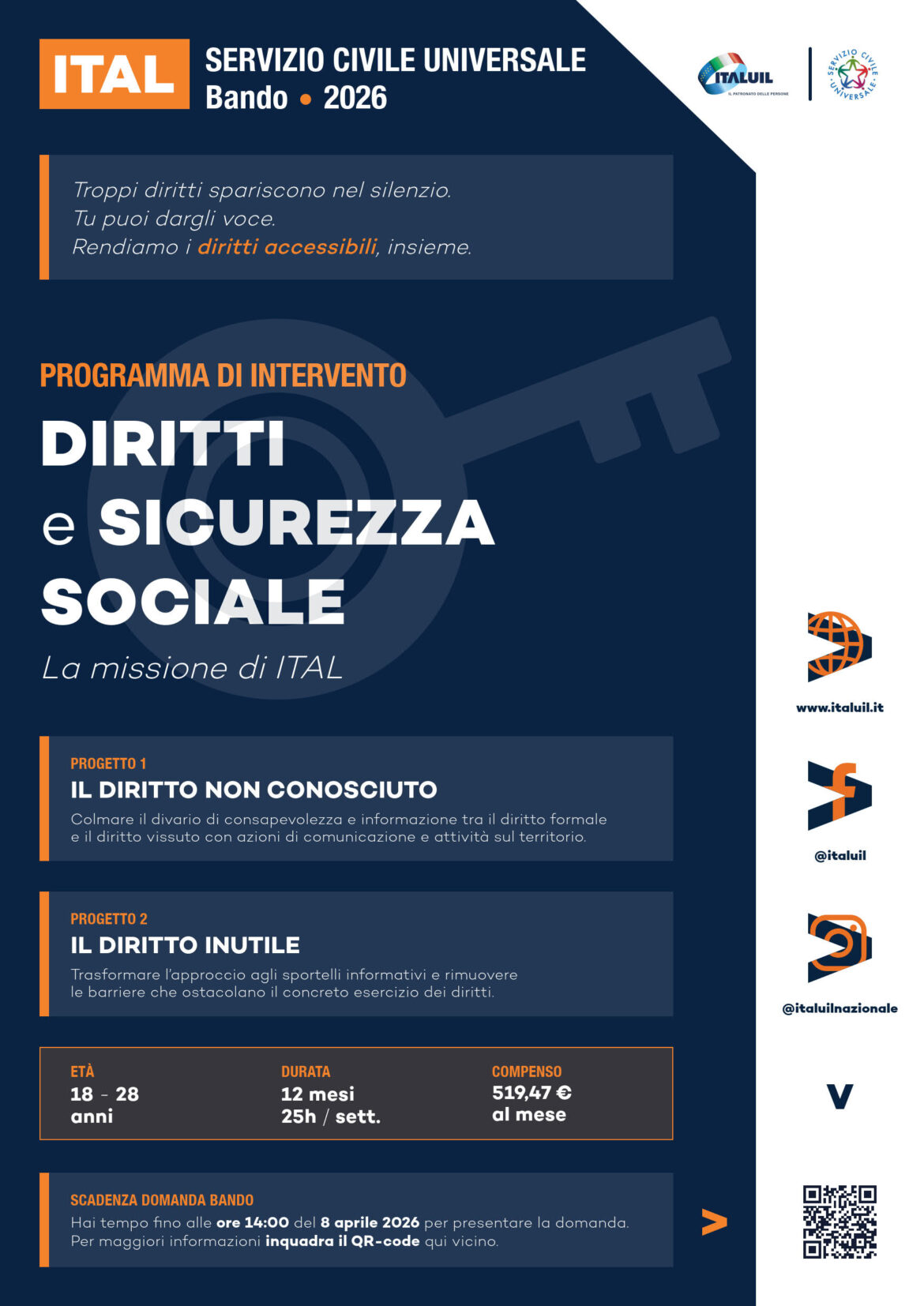 Ital Uil: aperto il bando per il servizio civile 2026